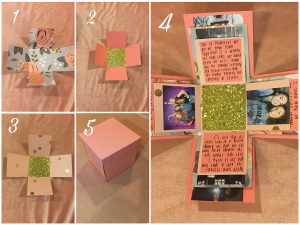 Follow these steps to create your DIY exploding box. Photo by Sage Tippie