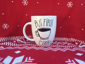 Here is a perfect example of a design to put on any caffeine-craver’s mug this holiday season.