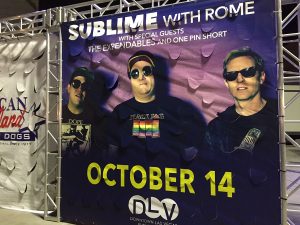 The Sublime with Rome poster outside of the DLVEC right across the way from Fremont Street. Photo by McKenna Cooley