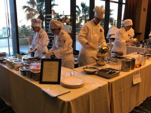 During the preparation round, culinary students assemble their winning three-course dinner meal. Photo courtesy of Mr. Piccininni