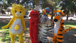  Dressed up in costumes for DSOSN (Down Syndrome, 16th annual buddy walk) freshmen Vanessa Vance, Sage Tippie, and Rayne Hayes walked around, danced, and met kids with Down Syndrome. Photo courtesy of Rayne Hayes